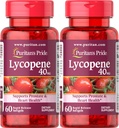 Puritan의 Pride Premium Lycopene 40mg, Prostate, Antioxidant, Heart Health 및 전반적인 건강 지원, 2 개월 공급, 60 Rapid Release Softgels, 2 팩에 대한 규정식 보충