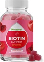 머리와 못 성장을 위한 Phytoral Biotin Gummies - 머리 배려 젊음 피부 관리 및 못을 위한 Biotin Gummies - 봉사 피부 못 당 5000mcg 비타민 성인 아름다움