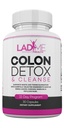 Pure Colon Cleanse & Detox 15 Day Program - Psyllium Husk, Cascara Sagrada & Senna Leaves와 초본 Laxative 변비 완화 - Ladyme의 특별한 여성 Intestinal Cleanser - 30 캡슐