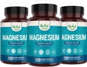 Nested Naturals Magnesium Glycinate Chelate | 근육 크림, 휴식 및 수면 지원을위한 마그네슘 보충 | 100 % Chelated Albion TRACCS 버퍼 마그네슘 글리콜 200mg | (3-Pack)