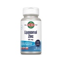 KAL Liposomal 아연 30mg의 세포질 기능 및 면역 지원 보충교재, 강화된 흡수 아연 보충교재, Vegan, 글루텐 자유로운, 콩 자유로운, 30의 서빙, 30의 VegCaps