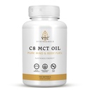 VTC VitaTradingCo. C8 MCT 오일 캡슐 | Naturally Derived Caprylic C8 Supplement | 코코넛 오일 알약 | 지속 에너지 | Keto Friendly, Non GMO | 100 Softgels