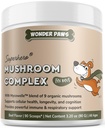 개를위한 원더 파스 면역 지원 버섯 분말 - 면역, Cognition, Cellular Health, Longevity에 대한 유기 버섯 복합체 - 개를위한 터키 꼬리 버섯, Reishi & Lions Mane - 90 Scoops