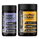 ONNIT 프리미엄 알파 두뇌 번들 - Nootropic Brain Supplement (90 Count) Focus, Concentration & Memory + Stress Relief, Sleep 및 Mood (60 Count)에 대한 새로운 Mood 보충