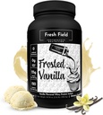 신선한 필드 바닐라 단백질 분말 - 25g Whey Protein Isolate, Gluten-Free & Soy-Free, Sugar-Free, 30 서빙 - 운동 피트니스 및 영양 쉐이크를위한 천연 호이 단백질 분말 - 2.16 lb