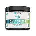 ZHOU 영양 USDA 유기 Supergreens 분말, Superfood Smoothie 주스 혼합, Spirulina, Chlorella, Wheatgrass, Kale, 섬유, Immune 및 에너지 지원, Vegan, 비 GMO, 30의 서빙