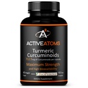 활성 원자 심황 추출물, BioPerine® Black Pepper 750 mg Turmeric Extract per One 00" 캡슐, 표준화 된 95 % Curcuminoids, Non-GMO, 60 Veggie 캡슐 60 일 공급