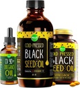 Maju Superfoods 검은 씨앗 기름과 Oregano 번들