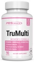 여성을위한 PEScience TruMultivitamin, 프리미엄 비타민 C, D, Immune 지원을위한 아연 보충, 킬레이트 미네랄, 90 쉽게 삼키기 캡슐