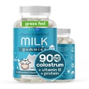 Colostrum Gummies for Kids Adults Elderly | 비타민 B 복합체가있는 Colostrum 우유 단백질 구미 | 설탕 무료 60 ct