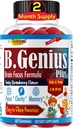 B.Genius Calming Ashwagandha Gummies for Kids and Teens | Calm Sleep and Relax Mood | 일일 포커스 어린이 구미 | 모든 자연 채식 라즈베리 맛, 비 GMO, 제 3 자 시험 | 60 Ct