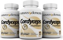 Cordyceps 버섯 - 8 : 1 추출물 - 1000mg 서빙 당 - 3 팩 - Immune, 호흡 및 신장 건강 지원 - 180 정제 - Non-GMO, 글루텐 프리