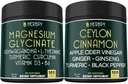 번들 6in1 마그네슘 글리세린 보충 교재 & 6in1 프리미엄 Ceylon Cinnamon 보충 교재 - Relaxation, Restful Day & Night, Immune, Heart, Digestion & Body Balance 지원