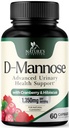 D-Mannose 보충교재 1,350 Cranberry & Hibiscus를 가진 mg - 효과적인 빠르 행동은, 자연적인 방광을 위한 불순물, 여성과 남자를 위한 Urinary Tract 건강 지원, 비 GMO, 채식주의자, 60의 캡슐을 녹습니다