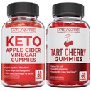 60 Keto Apple Cider Vinegar Gummies 고급 체중 감량 + 60 Tart Cherry Gummies 셀러리 씨앗 추출물
