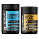 ONNIT Premium Alpha Brain Bundle - Nootropic Brain Supplement (30 Count) for Focus, Concentration & Memory + Shroom Tech Sport for 운동, 에너지 및 심혈관 성능 (84 Count)