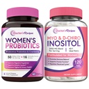 의사의 요리법 여성 프로바이오틱스 및 Inositol 번들 - Gut, Vaginal, 여성을위한 Urinary & Reproductive Health