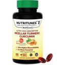 심황 쿠르쿠민 보충교재 합동 지원 185x 생물을 위한 1000mg & NovaSOL 기술을 가진 높은 흡수 – 60 NutriCumin Softgels