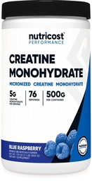 Nutricost 크레아틴 Monohydrate 분말 (블루 라즈베리), 500 그램 (1.1 LBS)