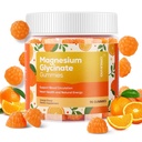90 조사 마그네슘 글리세린 Gummies 400mg w/Ashwagandha 보충교재 - 설탕 자유로운 아연 마그네슘 글리세라이드 보충교재 Ashwagandha Gummies 성인 오렌지 풍미를 위한