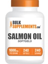 BulkSupplements.com 연어 오일 Softgels - 오메가 3 보충, 야생 알래스카 연어 오일 보충 교재 - 1000mg, 글루텐 무료, 봉사 당 1 Softgel, 240 개 (팩 1)