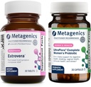Metagenics HerWellness Estrovera (30의 정제) & UltraFlora 완전한 여자의 Probiotic (30의 캡슐) - 호르몬 자유로운 Menopause 지원 - Aids Digestive 건강