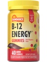 Sundance 비타민 B-12 에너지 Gummies | 40 개 | 복숭아 라즈베리 맛 | Vegan, Non-GMO, 글루텐 무료 보충
