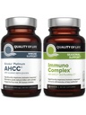 Quality of Life AHCC Kinoko Platinum Mushroom Extract and Immuno Complex 비타민 C - 궁극적 인 면역 지원 번들