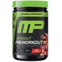 MusclePharm Assault Pre Workout Powder for Men & Women – Beta Alanine, Caffeine, Creatine & Betaine Anhydrous와 에너지 및 강도 부스트 전 운동 보충제 - 30 서빙, 과일 펀치 맛