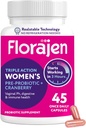 Florajen Women's Probiotic, Prebiotic, & Cranberry Supplement for Vaginal Health, 면역 지원, & 소화 웰빙 - 30-Count