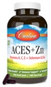 Carlson - ACES + Zn, 비타민 A, C, E + Selenium & 아연, 아연을 가진 Multivitamin, 세포질 건강 & 면역 지원, 셀레늄 Multivitamin, 산화 방지제, 360 Softgels