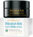 Alteya Organics Rose Beauty Detox 캡슐 - 불가리아 로즈 오일과 Oenothera Detox Complex의 USDA 인증 유기 - 30 서빙