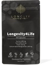 Longevity4Life - 궁극적 인 세포 건강 보충 - Fisetin, 타우린, 칼슘 알파 Ketoglutarate 및 Longevity 및 Vitality를위한 spermidine 캡슐 - 미국에서 제조 - Physician 공식화