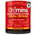 Oh!mino 필수 아미노산 보충교재. Tropical Splash, Stimulant-Free 분말. 모든 9 EAAs, BCAAs 및 운동, 아미노산 에너지를위한 완벽한 아미노산, 근육을 구축하고 더 빠른 회복.