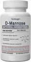 우수한 실험실 D-Mannose 500 mg, 순수한 비 GMO Optimal 흡수 Prebiotic, Urinary Tract, Bladder & Kidney UTI 지원, Digestive & Liver 건강 원조, 여성 & 남자를 위한 IC 기복, 120 Veg 모자