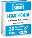 Supersmart L-Ergothioneine 보충 하루에 5mg (고급 산화제) | 비 GMO - 30 채식 캡슐