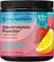 KEY NUTRIENTS Electrolytes Powder No Sugar - 수분이 많은 딸기 Lemonade Electrolyte Powder - Hydration Powder - Calories, 글루텐이없는 Keto Electrolytes Powder - 90 서빙 - 미국