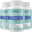 여성과 남성을위한 프로 바이오 틱스, 300 억 CFU 24 Strains Probiotics + 15 유기 허브 프리 바이오 틱스 혼합, 다이제스트 이마네 & 전체 바디 건강에 대 한 안정 Gut 건강 보충, 6 개월 공급