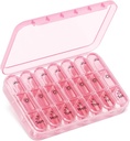 Pill 주최자 3X 하루|핑크 퍼니언 휴대용 알약 케이스|7-Day Weekly Compartment|Stylish Travel Essential for Fashionistas|BPA-Free Health Companion|럭셔리 백 Must-Have