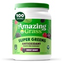 놀라운 잔디 그린 Superfood 산화 방지제 : 유기 Spirulina, Beet 뿌리 분말, Elderberry & Probiotics, 달콤한 Berry, 100 서빙 (패키지 May Vary)