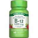 자연의 진실 B12 비타민 5000 mcg | 60 정제 | 빠른 용해 천연 베리 맛 | Vegan, Non-GMO & 글루텐 무료 보충