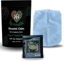 Kava 파우더와 스트레이너 묶음 | 부드러운 Kava 준비를 위한 100개의 Micron Fine Mesh Strainer Bag을 가진 Calmness & Relaxation용 프리미엄 바자 Kava Root Powder (16oz)