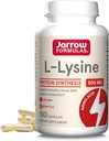 Jarrow 공식 L-Lysine 500 mg의 규정식 보충교재, 단백질 종합과 건강한 조직 지원, 100개의 캡슐, 100 일 공급을 위한 아미노산