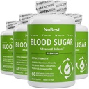 NuBest Blood Sugar - Bitter Melon, Ashwagandha, Cinnamon, Chromium, Magnesium, Vitamins, Alpha Lipoic Acid, Cayenne Pepper - 건강한 혈액 설탕 지원 - 팩 4