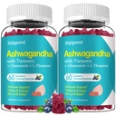 2 팩 Ashwagandha Gummies, Immunity, Relaxation, Calm Mood & Zzz, Ashwagandha 남성 및 여성, 자연 블루 베리 맛, 120 카운트 지원