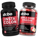 Colon Cleanser Detox & ACV Apple Cider Vinegar Gummies - 15 Day Colon Cleanse 알약 Poop Flush & ACV Gummies 보충제 - Intestinal Stomach Bloating Gut 지원을위한 Bowel 운동 보충제