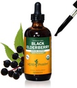 허브 Pharm 인증 유기 블랙 Elderberry 액체 추출 Immune 시스템 지원, 유기 Cane 알코올, 4 Ounce