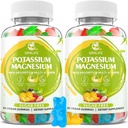 칼륨 마그네슘 마그네슘 보충교재 Gummies, 성인 아이를 위한 칼륨 Gummies, 다리 크림 & 면역력, 설탕 자유로운, Vegan 혼합 풍미, 120 조사를 위한 높은 흡수 마그네슘 Glycinate