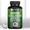 FabLab Bovine Collagen 유형 I 보충교재 - 합동, Nerve & Bone 지원을 위한 영양 보충교재 - Hydrolyzed 펩티드를 가진 비 GMO, 노화 방지 규정식 제품 - 100개의 캡슐