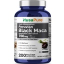 NusaPure 검정 Maca 뿌리 50:1 추출물, 모자 (비 GMO) 당 37,500 mg 200 Veggie와 동등한 750 mg